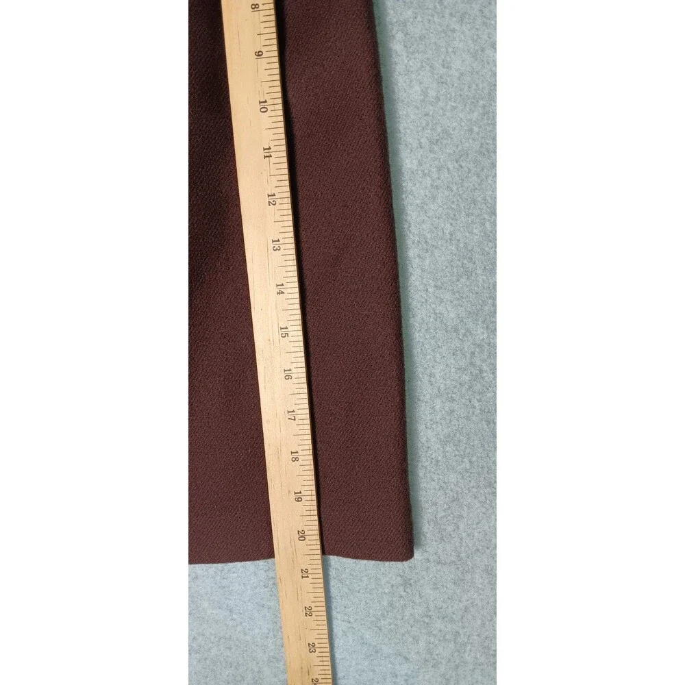 VTG JG Hook 100% Wool Pencil Skirt 8P Chocolate Brown Old Money Preppy Academia